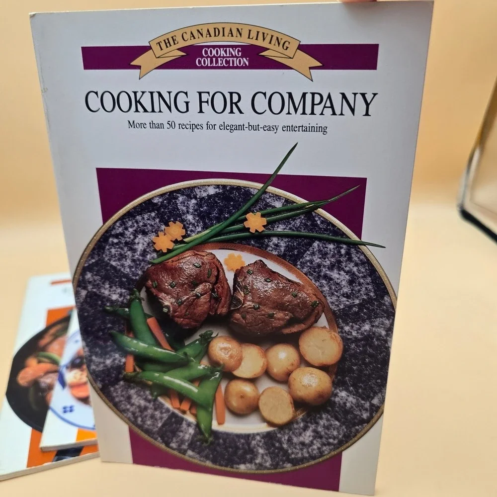 Vintage Canadian Living Cookbook Set of 7 1991, Retro Recipe Book, Kitchen Decor